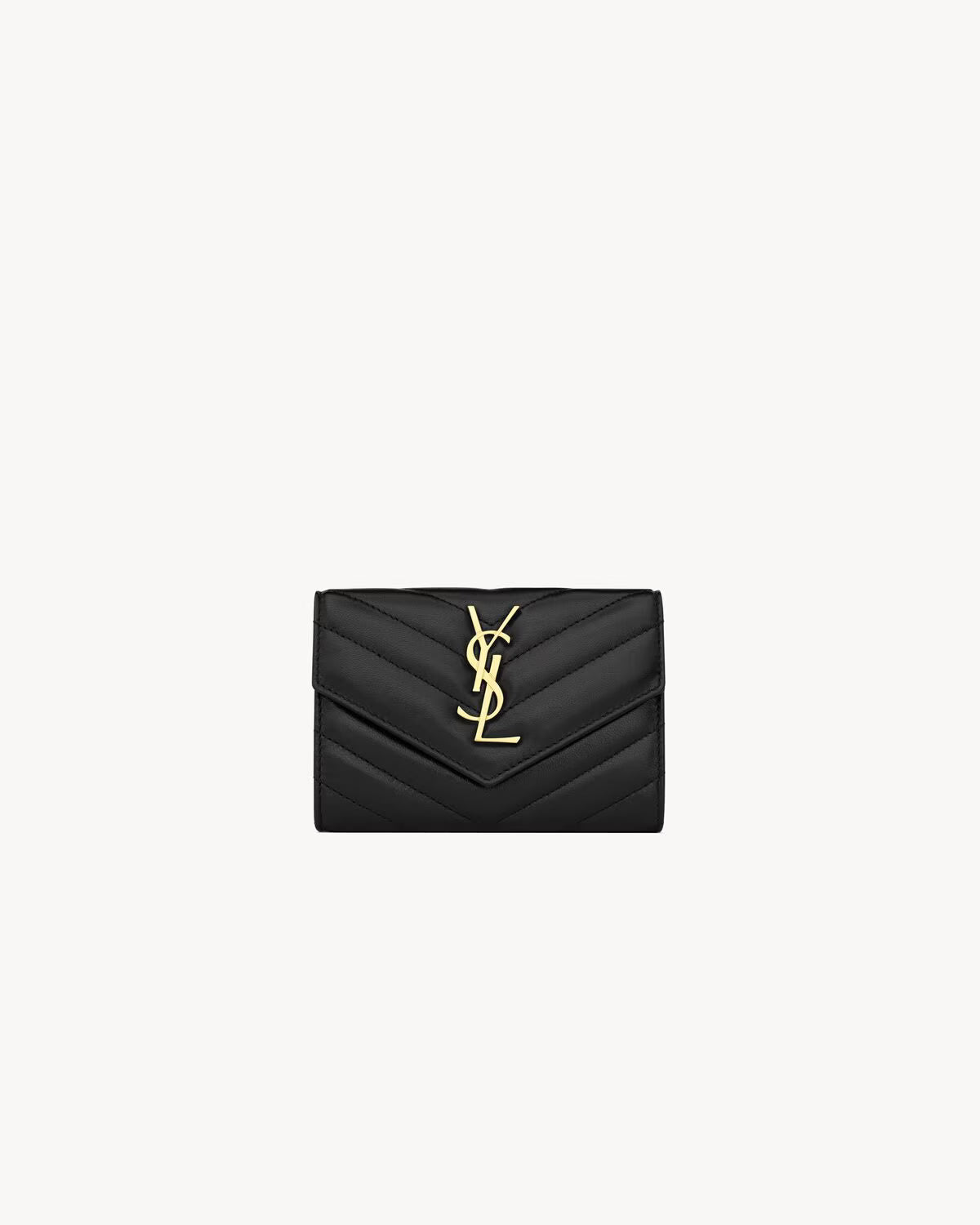 YSL CASSANDRE MATELASSÉ SMALL ENVELOPE WALLET IN LAMBSKIN