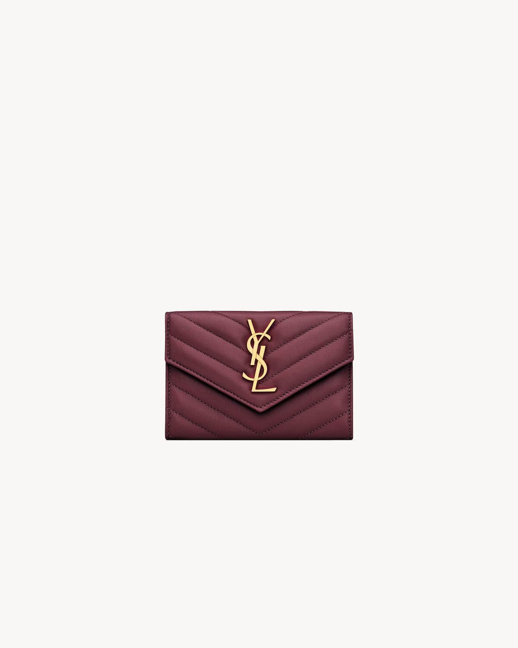 YSL CASSANDRE MATELASSÉ SMALL ENVELOPE WALLET IN LAMBSKIN