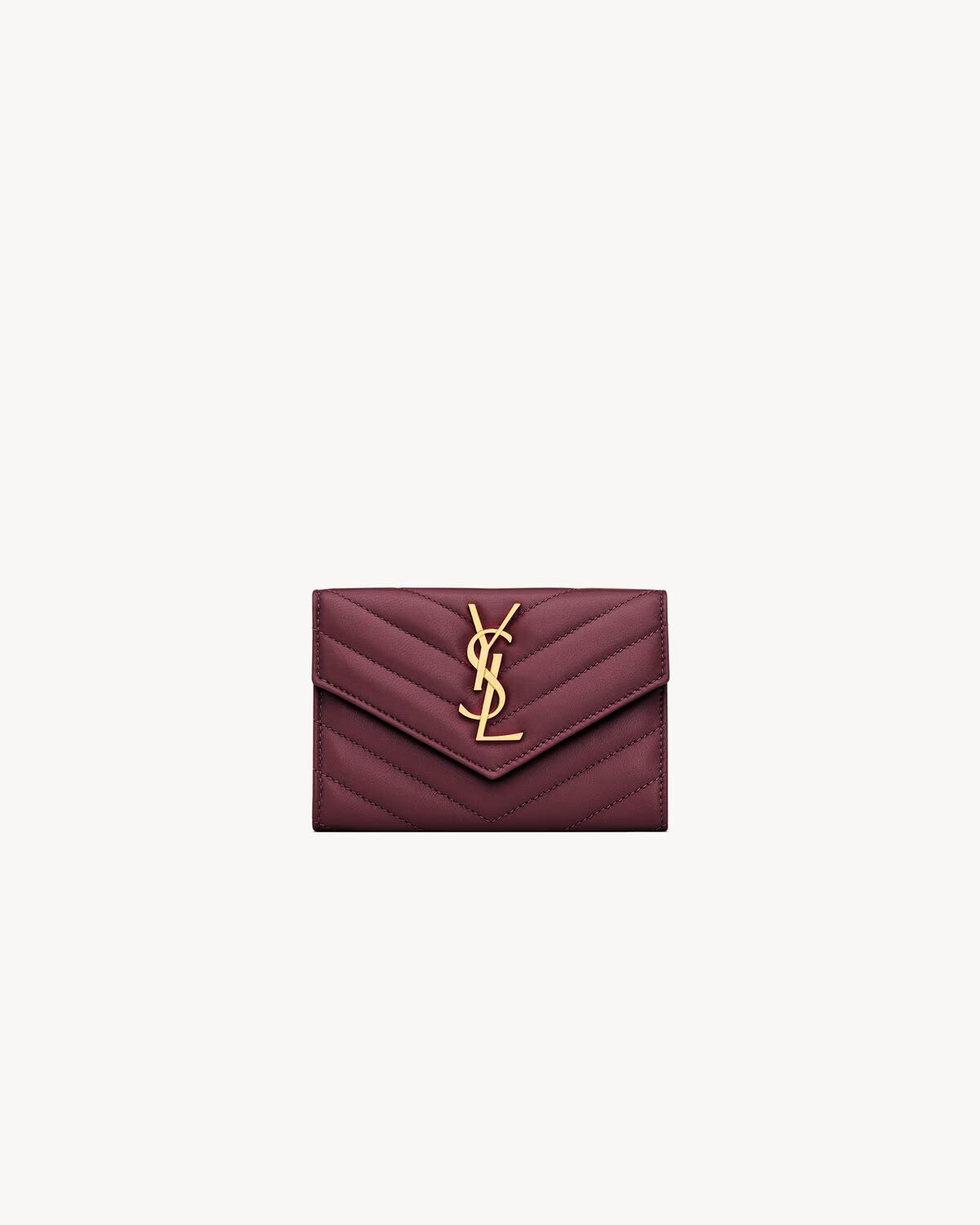 YSL CASSANDRE MATELASSÉ SMALL ENVELOPE WALLET IN LAMBSKIN
