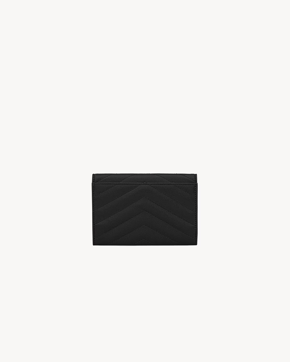 YSL CASSANDRE MATELASSÉ SMALL ENVELOPE WALLET IN GRAIN DE POUNDRE LEATHER