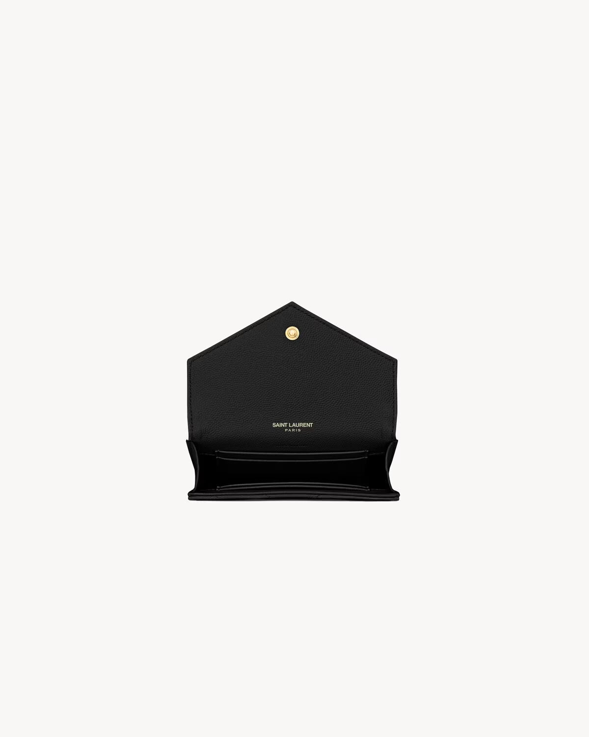 YSL CASSANDRE MATELASSÉ SMALL ENVELOPE WALLET IN GRAIN DE POUNDRE LEATHER