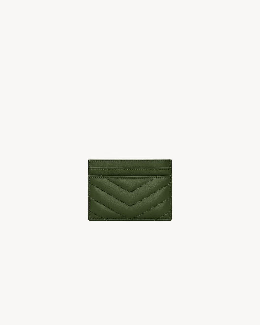 YSL CASSANDRE MATELASSÉ CARD CASE IN LAMBSKIN