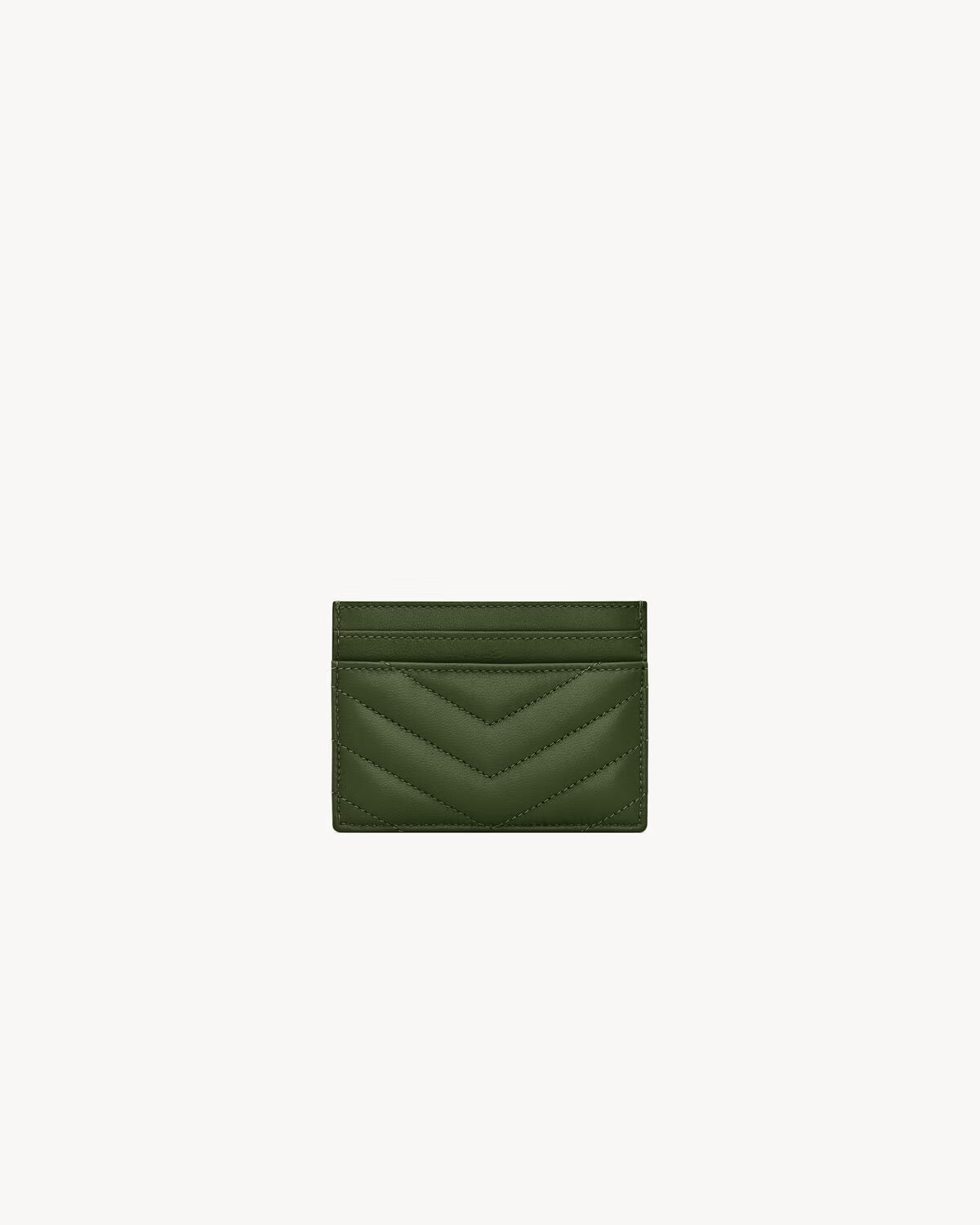 YSL CASSANDRE MATELASSÉ CARD CASE IN LAMBSKIN