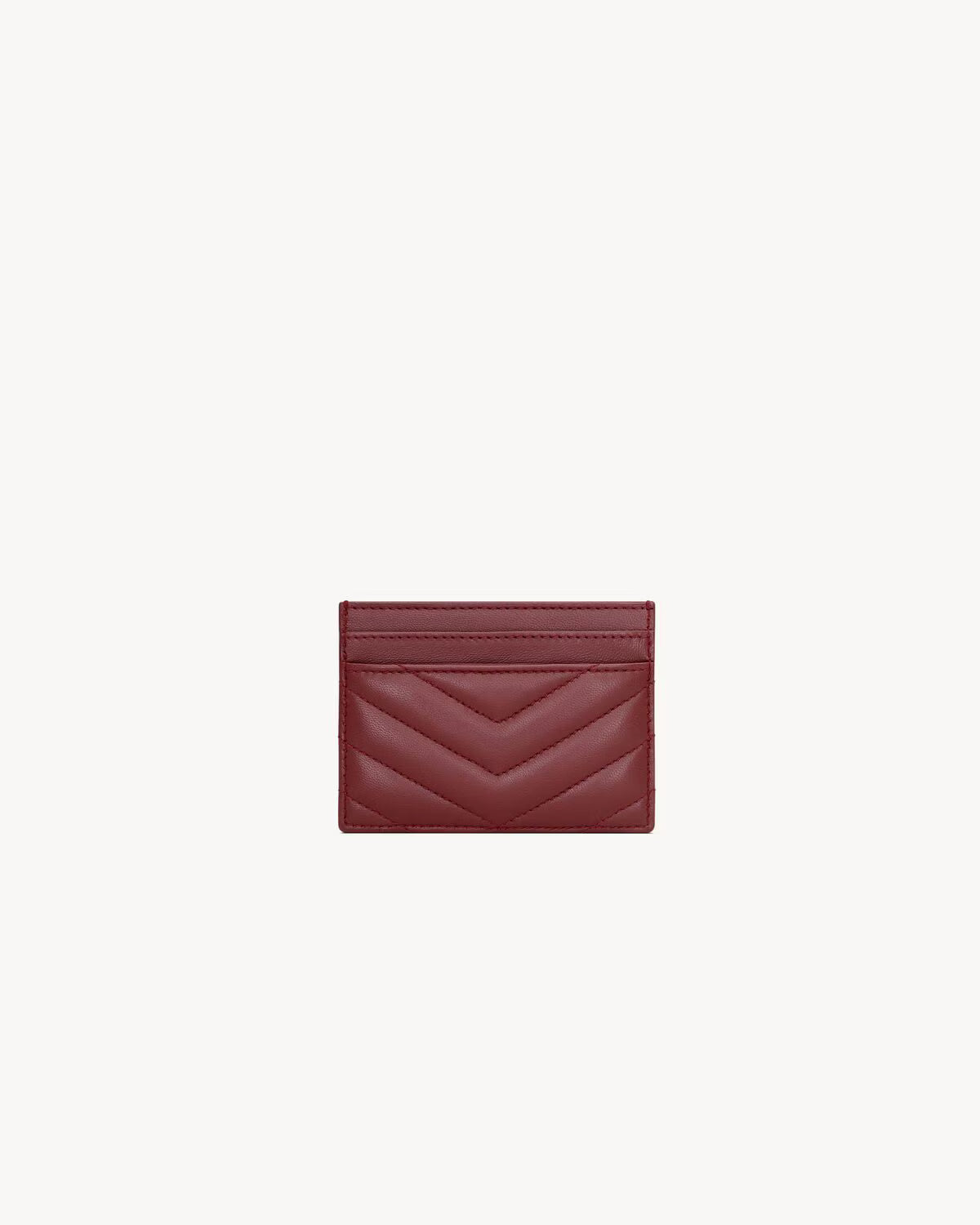 YSL CASSANDRE MATELASSÉ CARD CASE IN LAMBSKIN