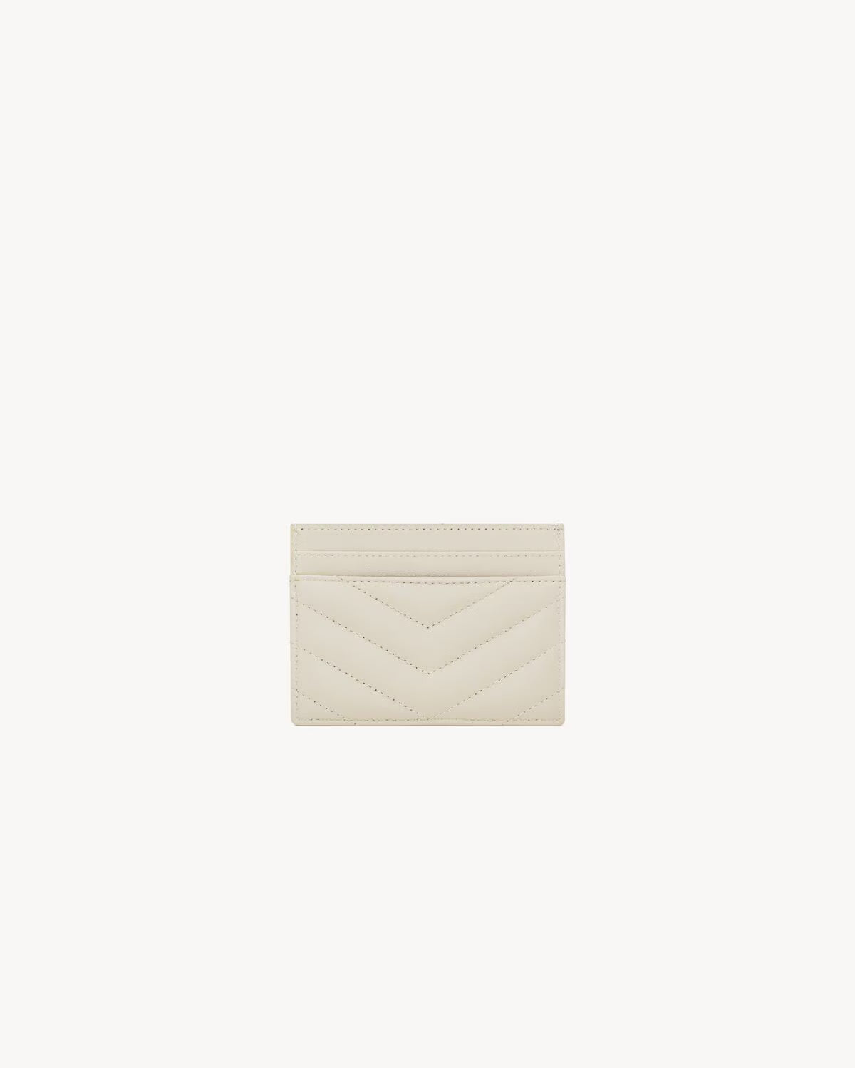 YSL CASSANDRE MATELASSÉ CARD CASE IN LAMBSKIN